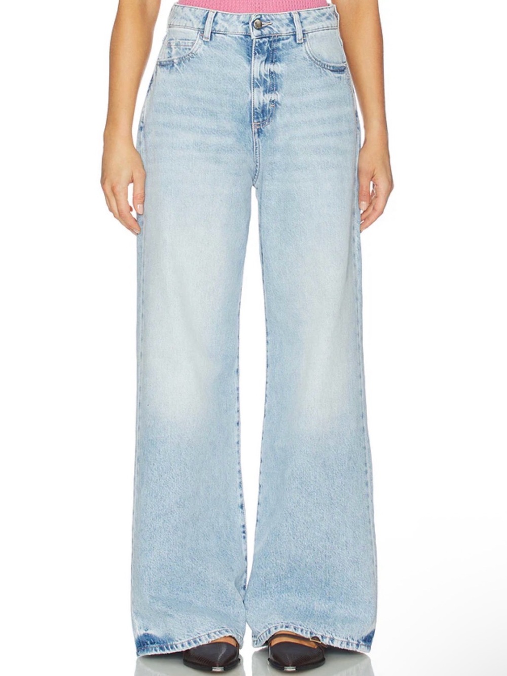 Icon Denim High-Rise Wide Leg Light Wash Jeans